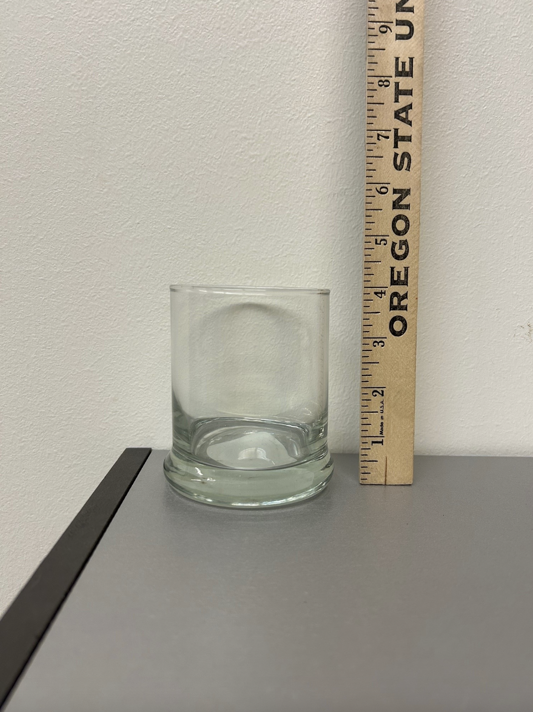 Clear glass vase