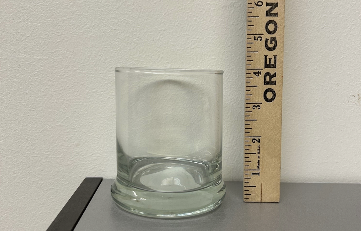 Clear glass vase