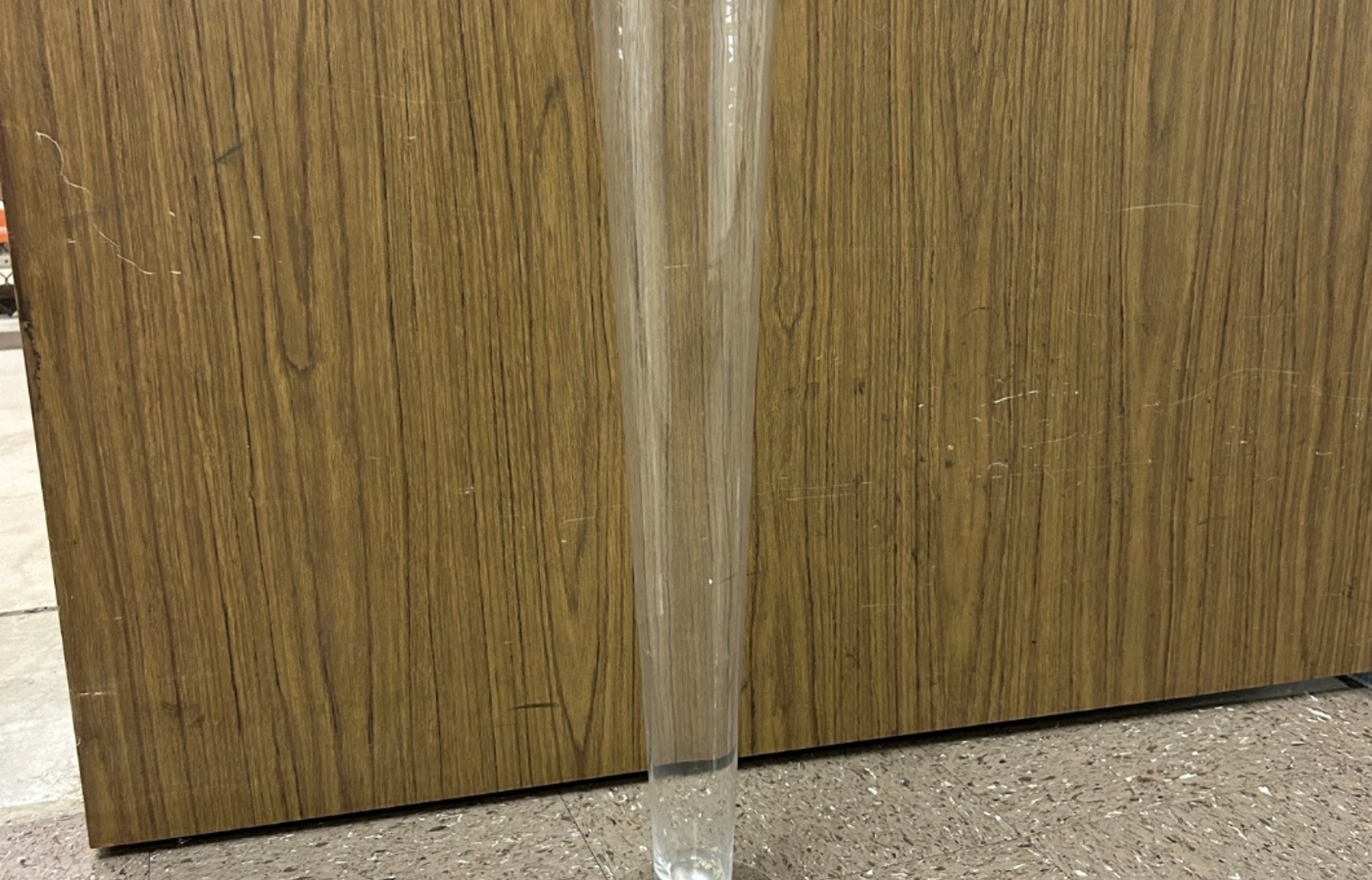 Tall glass vase