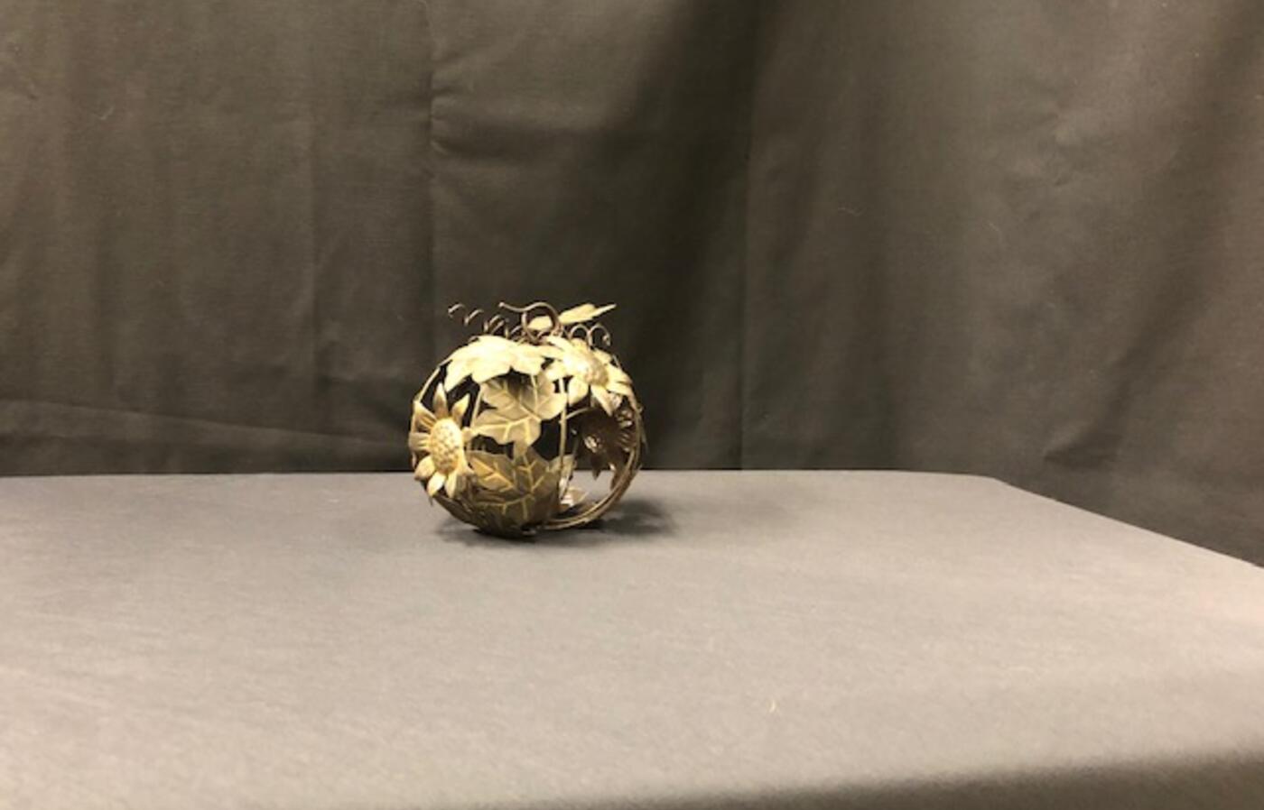 Brown Metal Pumpkin 