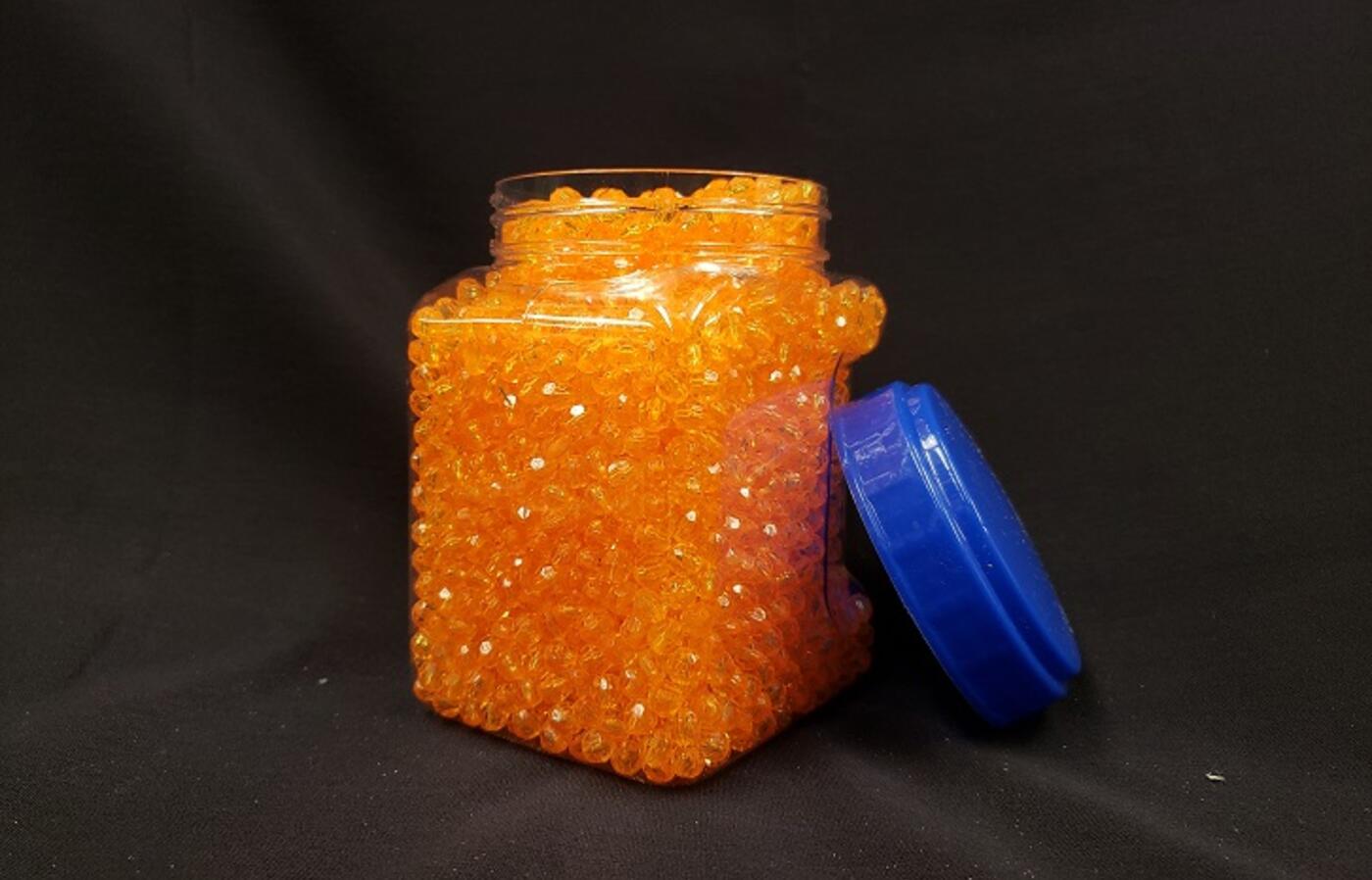 Plastic orange beads