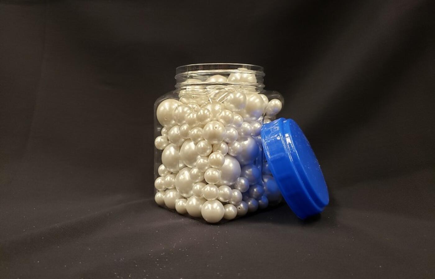 white pearl beads