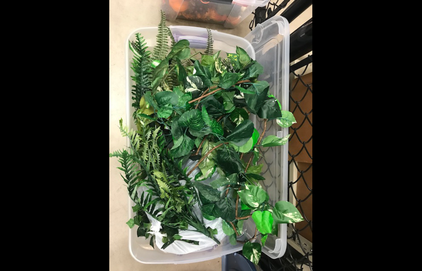Silk flowers greenery