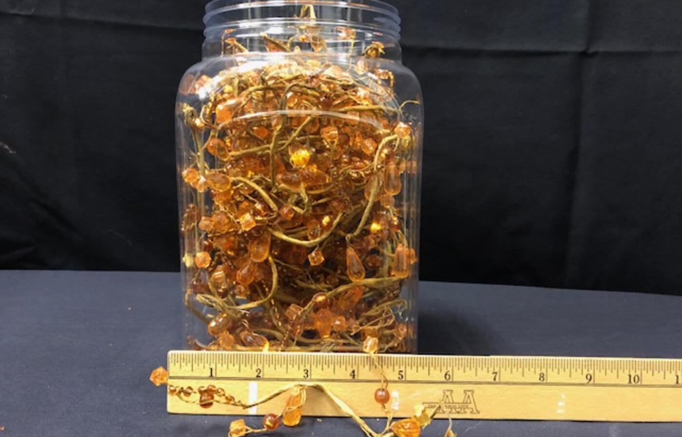 Amber orange crystals