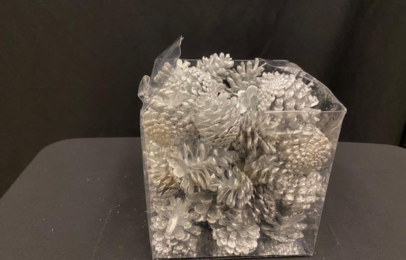 Silver pine cones