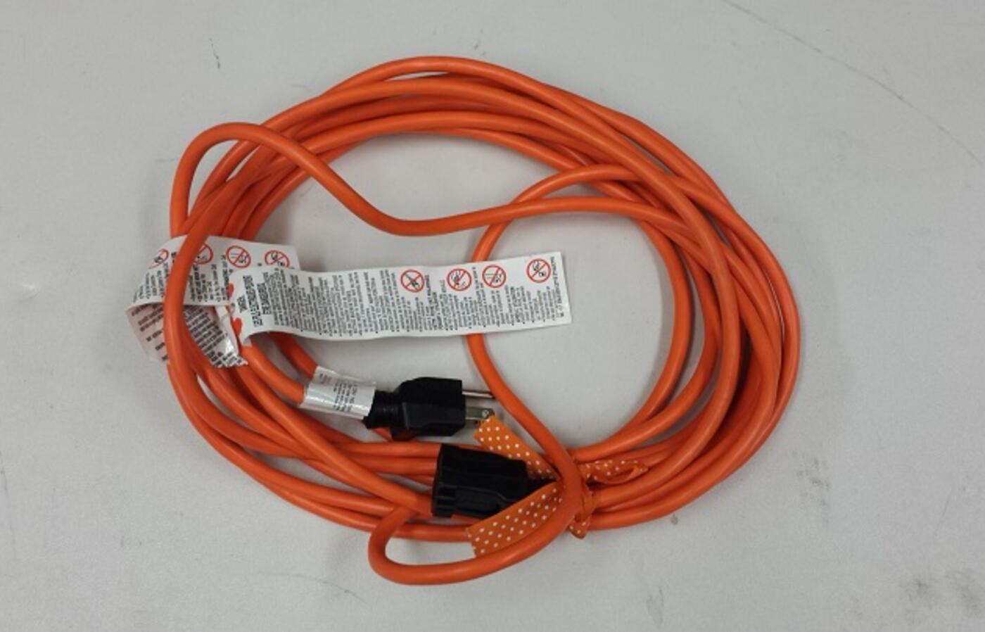 Orange outdoor extension cord 
