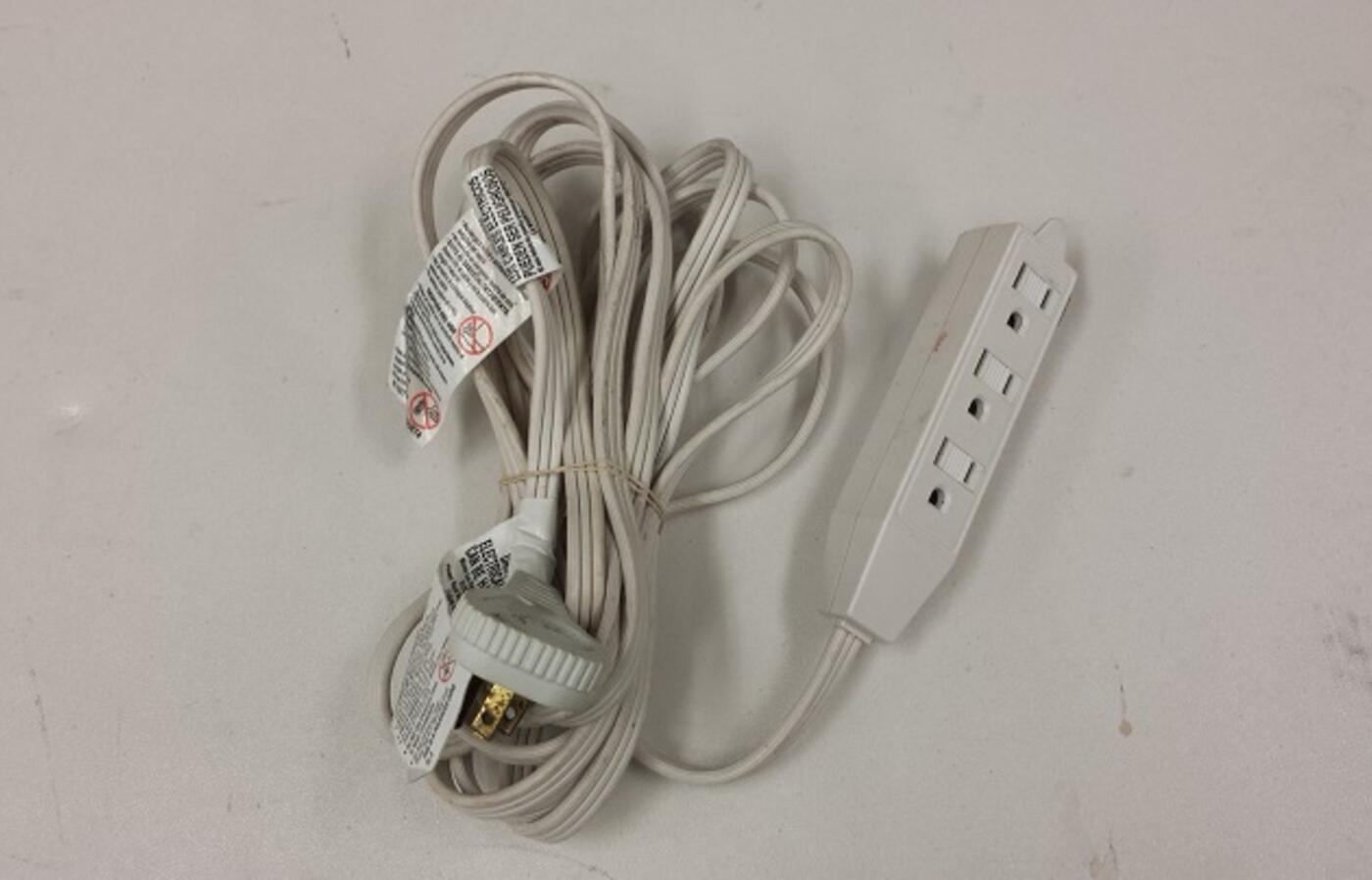 white extension cord