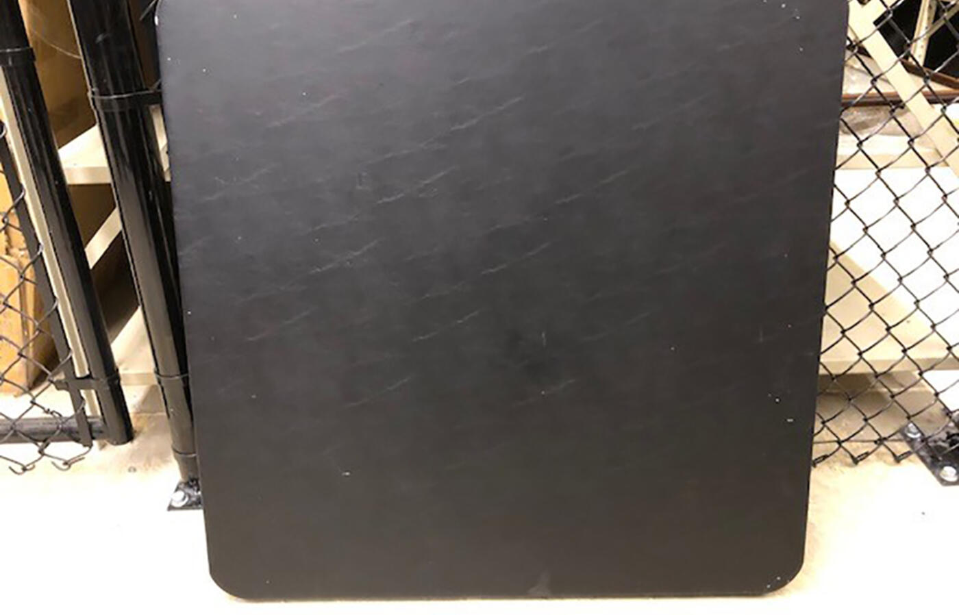 Black square folding table