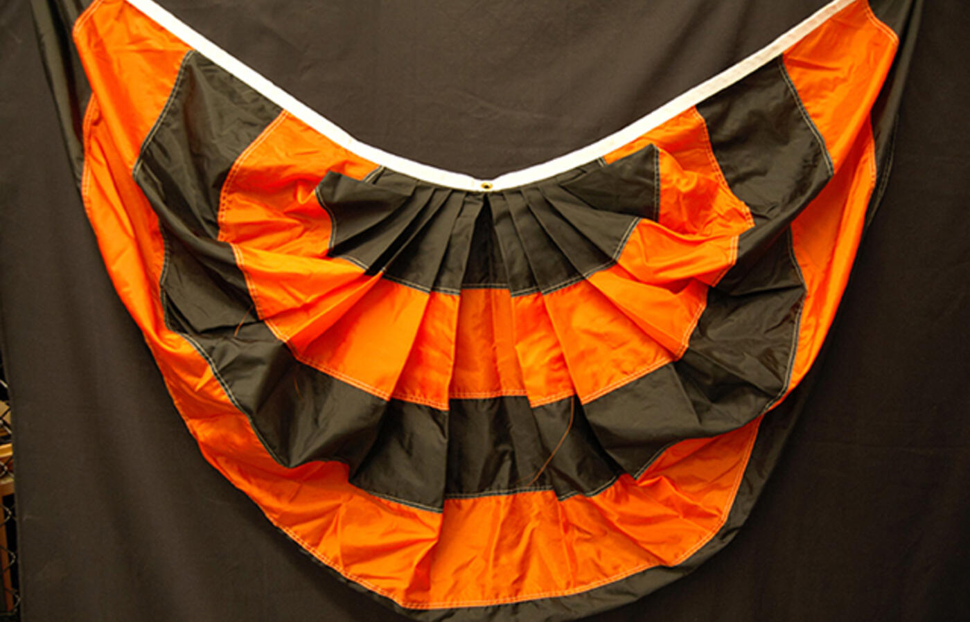 Black and orange striped bunting
