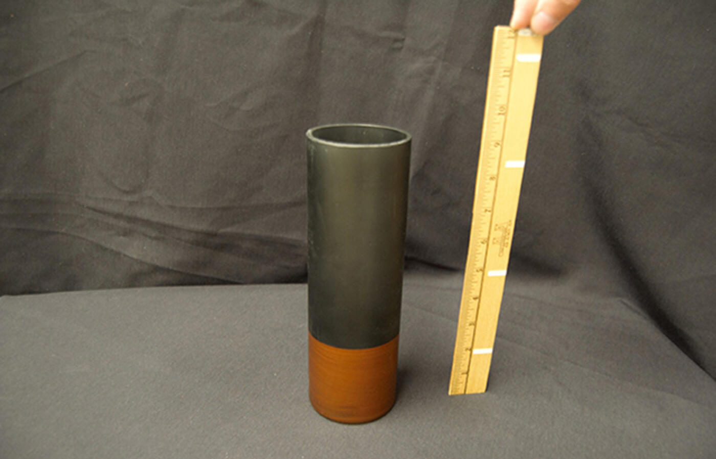 black copper vase