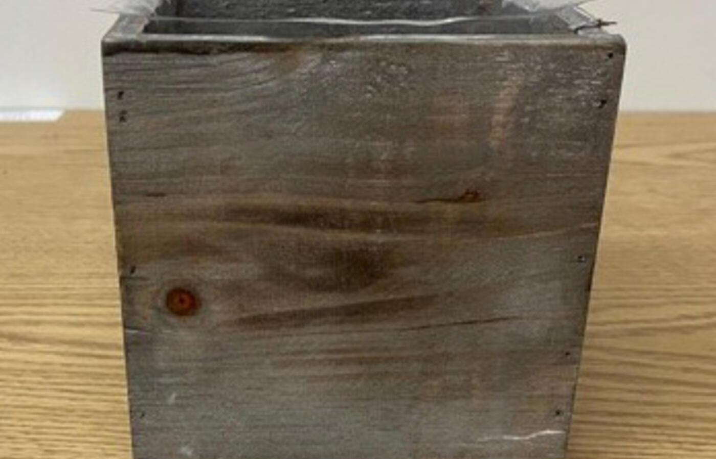 Brown wood vase