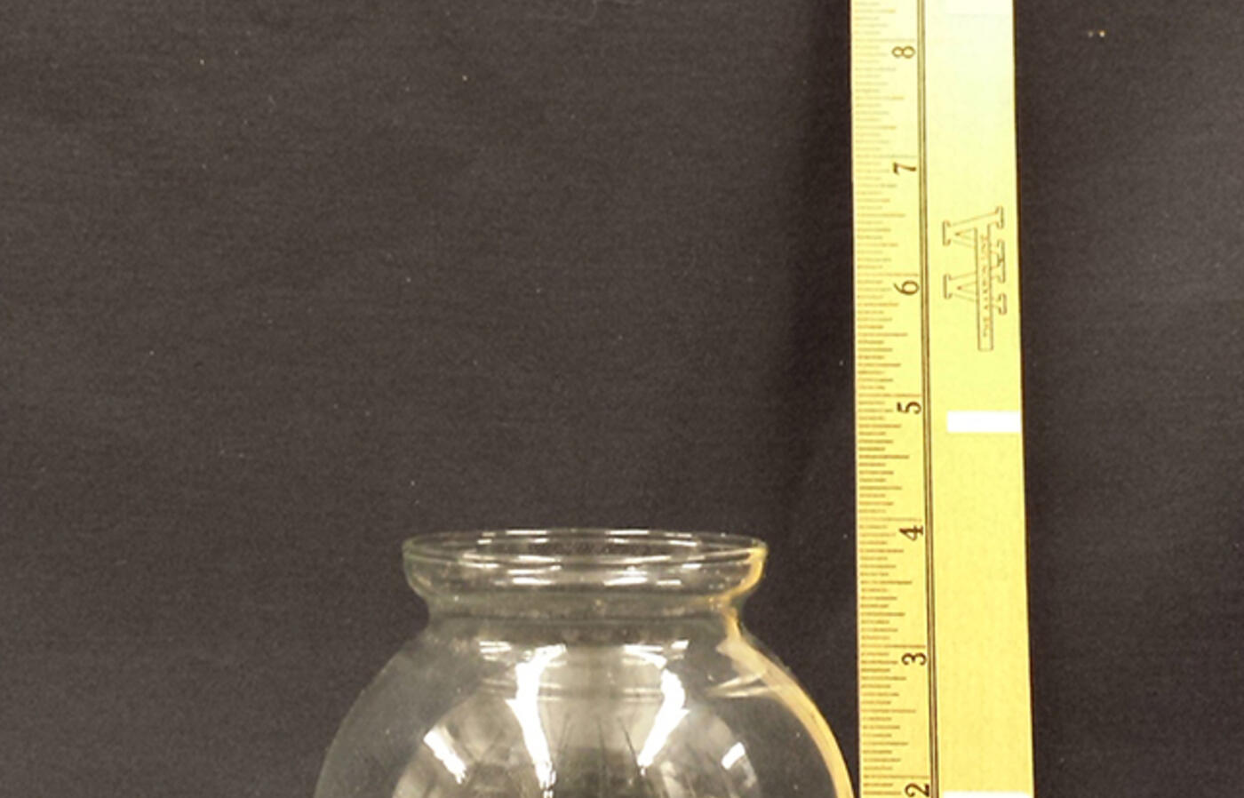 Clear glass vase