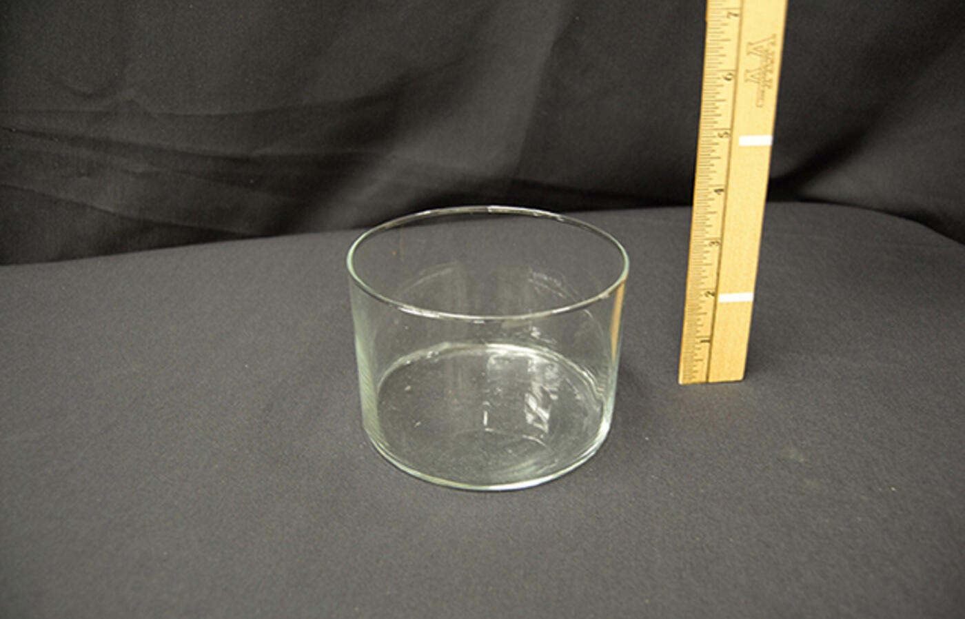 Clear glass vase
