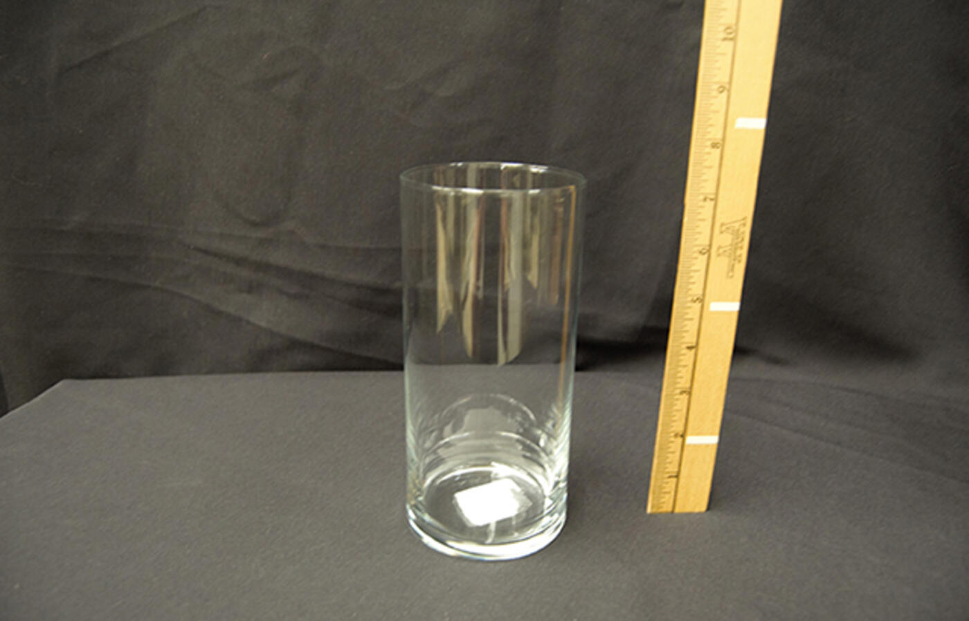 Clear glass vase