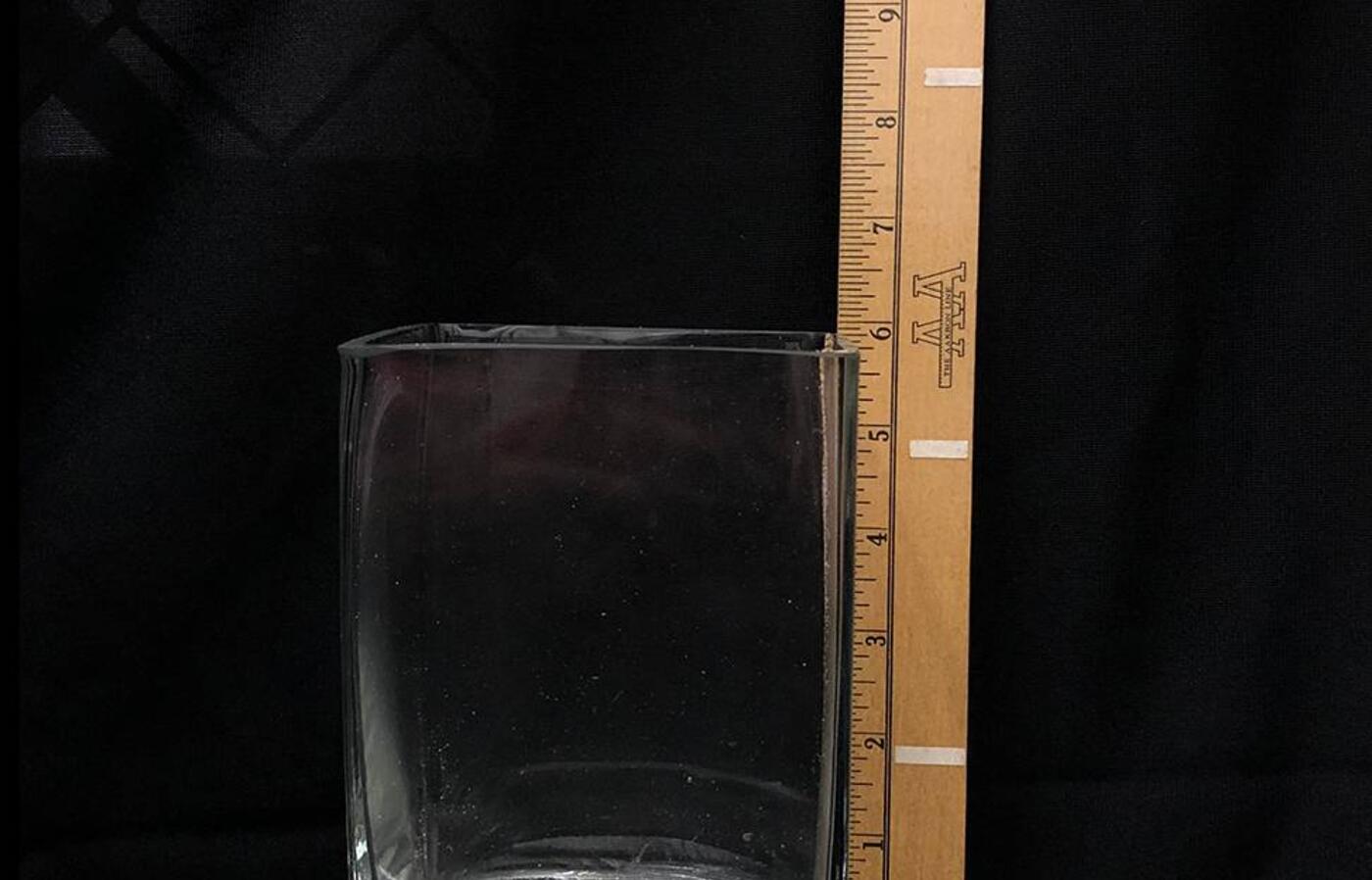 Clear glass vase 