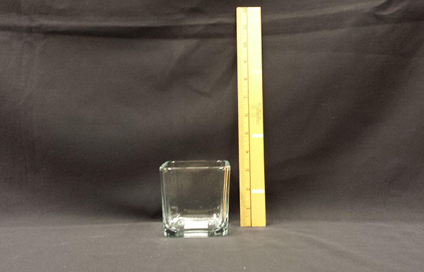 Glass square vase