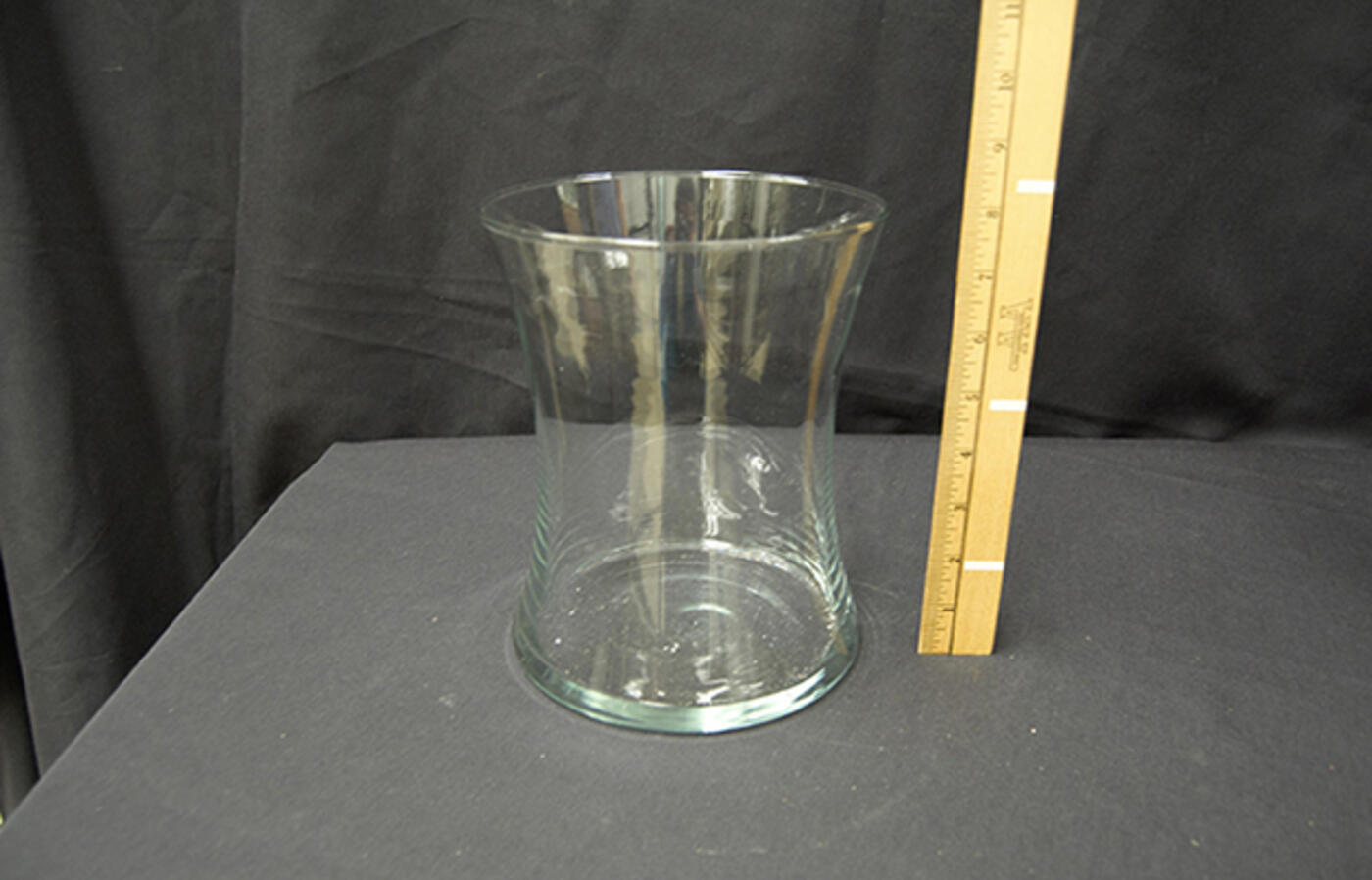 Clear glass vase