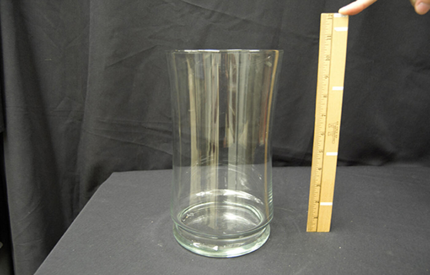 Clear glass vase