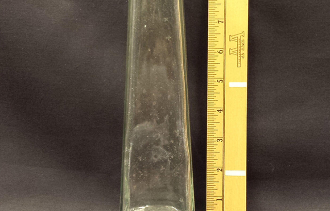 Clear glass bud vase