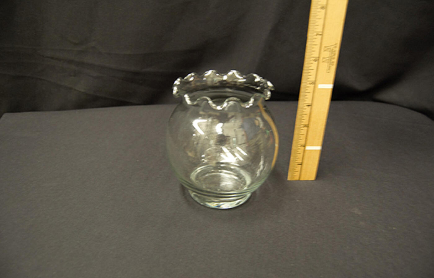 Clear glass vase