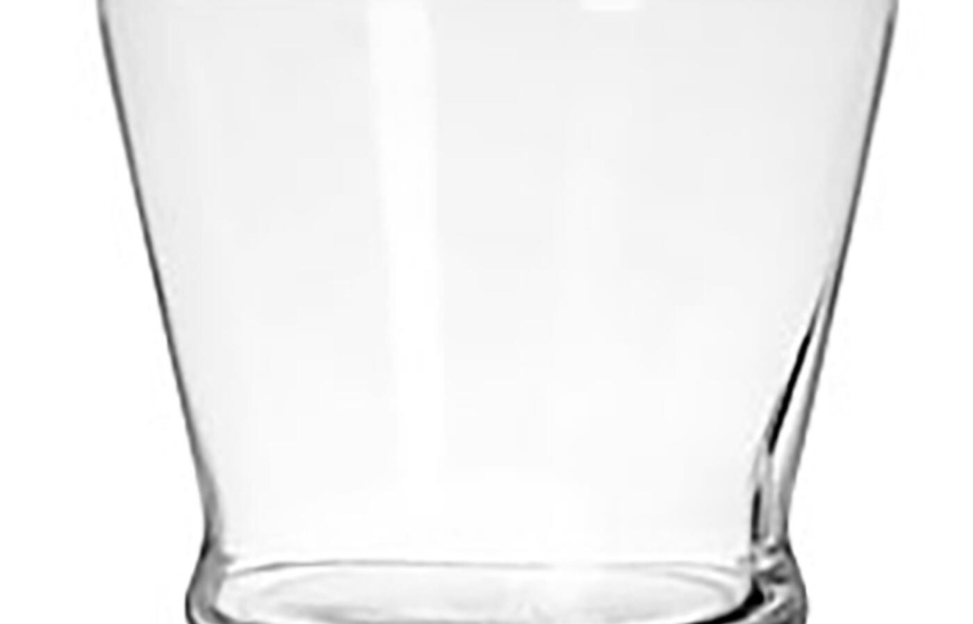 Clear glass vase