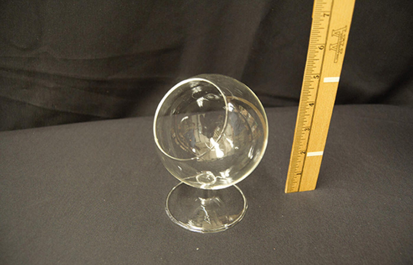 Clear glass slant vase