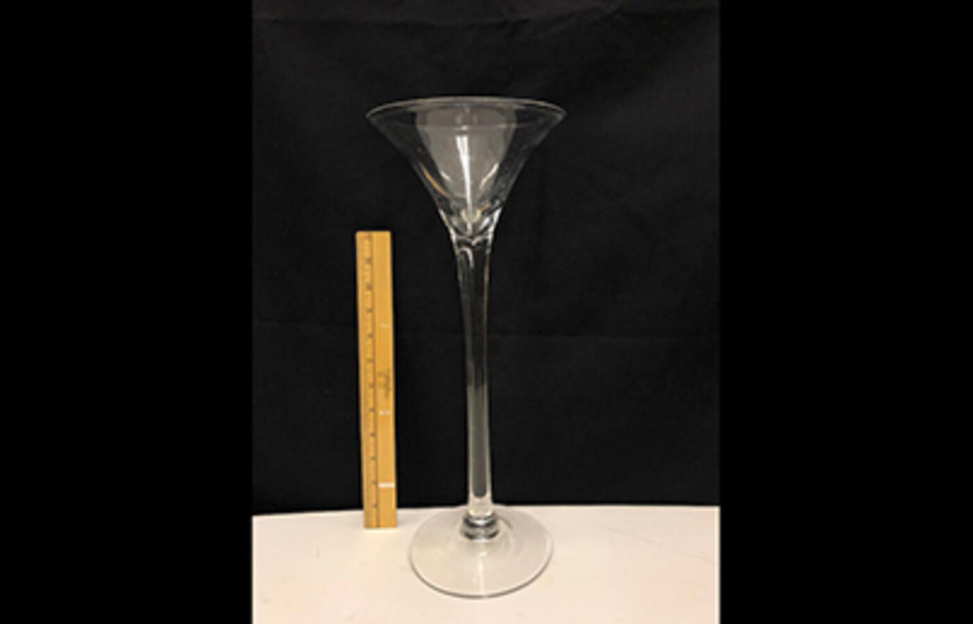 Clear martini glass