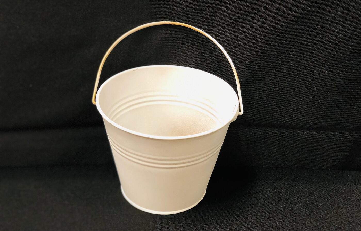 White metal bucket