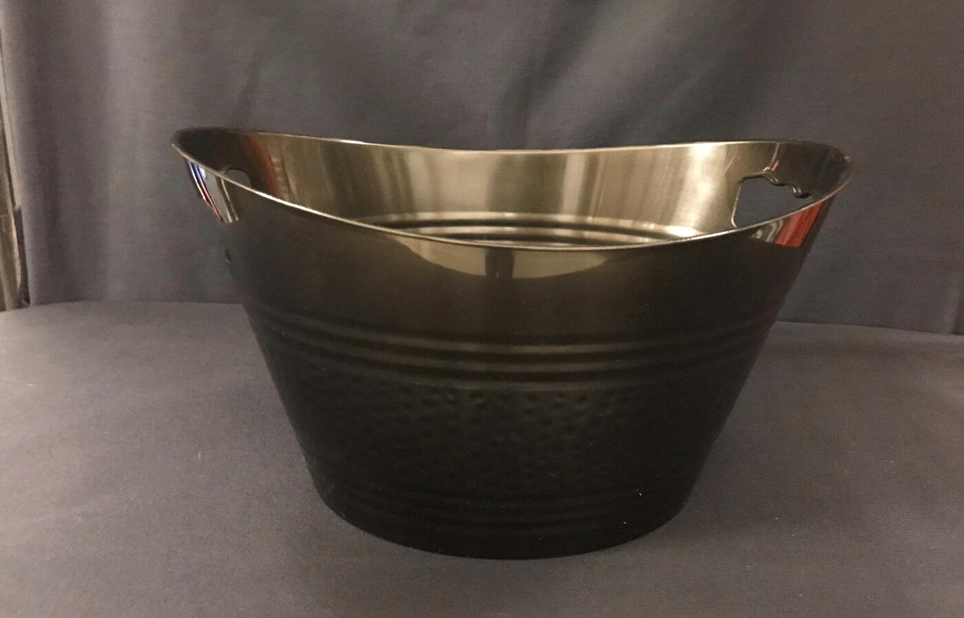 Black plastic tub