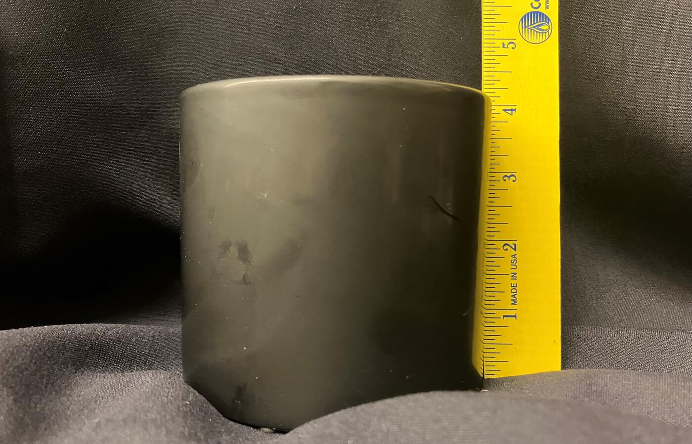 Black cylinder vase