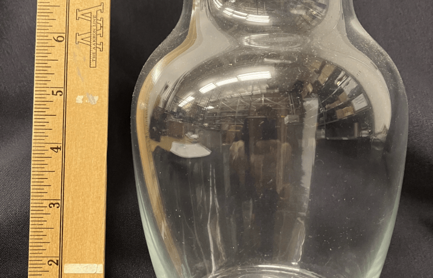 Clear glass vase