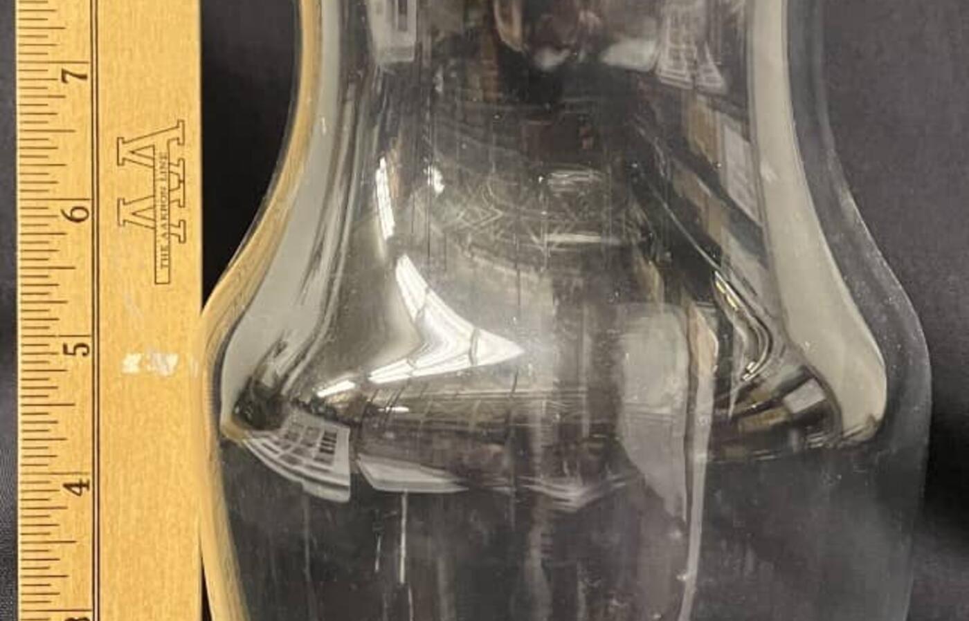 Clear glass vase