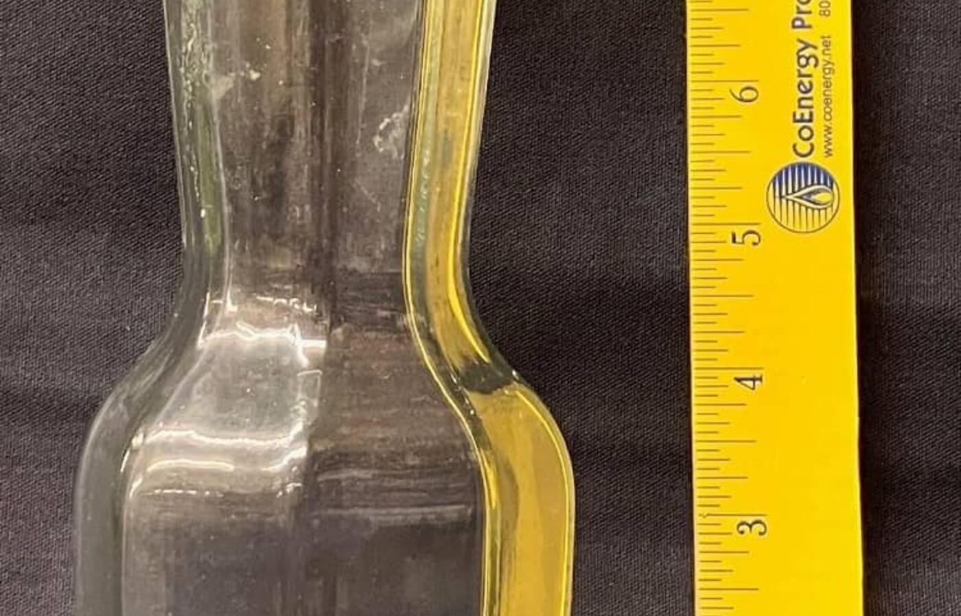 Tall clear vase