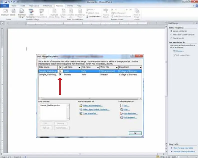 Text editor with arrow