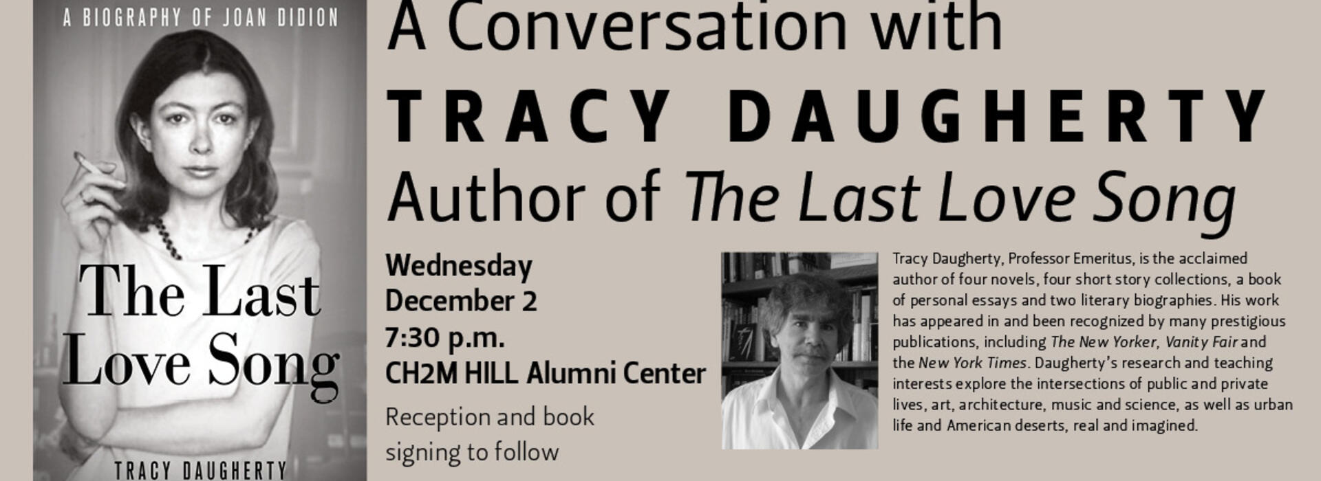 A Conversation with Tracy Daugherty