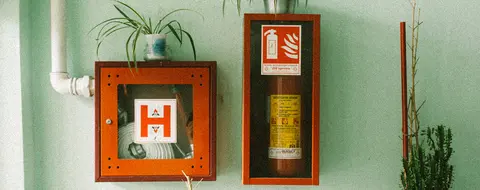 Fire extinguisher and hose